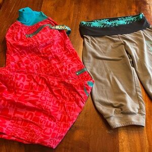 Zumba Fitness Pink and Teal Activewear/2 pairs